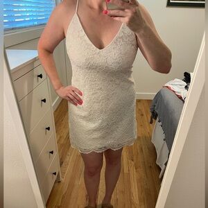 Leith white lace dress